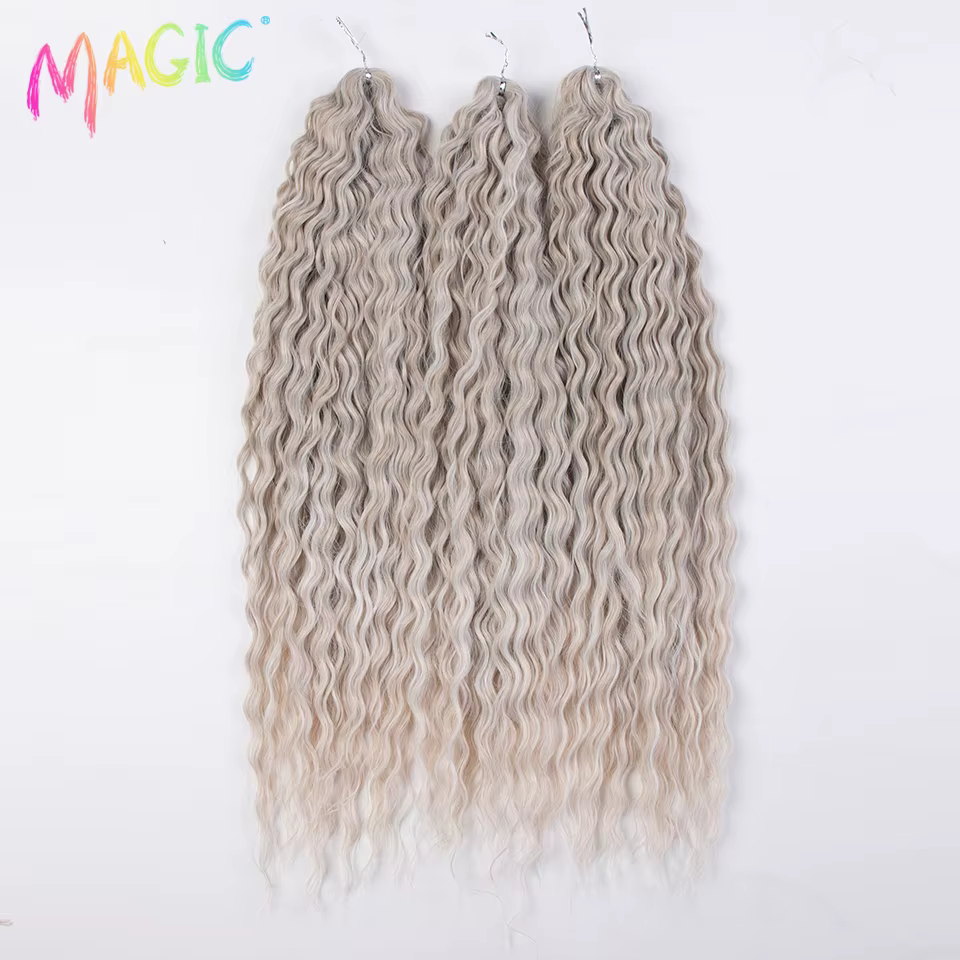 Magique Ariel Curl cheveux vague d'eau torsion Crochet cheveux synthétique tresse cheveux Ombre Blon