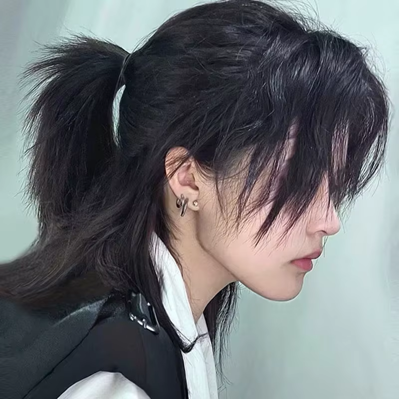 Extensions capillaires synthétiques de Cosplay mulet japonais, belles perruques pour jeunes, couvre-
