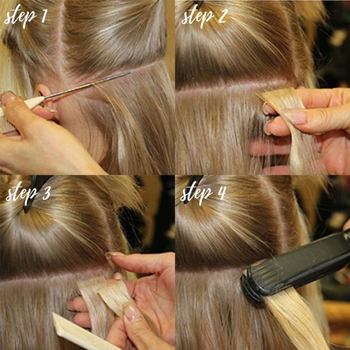 20 pouces 10 pièces bande dans les Extensions de cheveux synthétique longue bande droite postiche sa