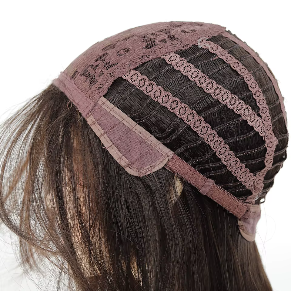 Perruque synthétique longue et lisse pour femme, cheveux naturels de haut niveau, à la mode, résista