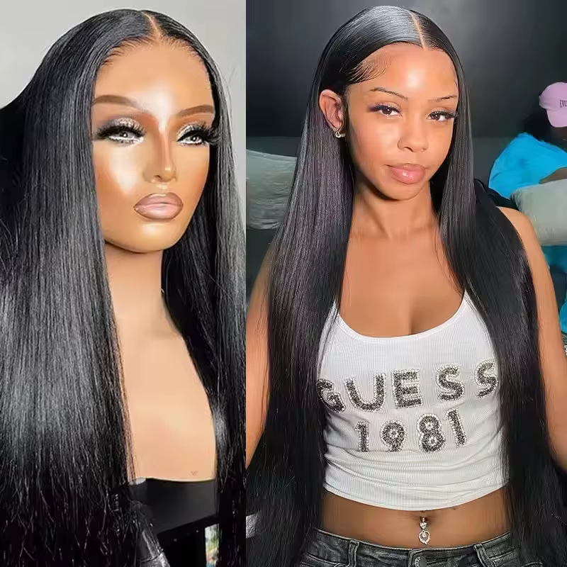 30 40 pouces os droit perruque de cheveux humains brésilien pré plumé cheveux 13X4 13X6 HD Transpare