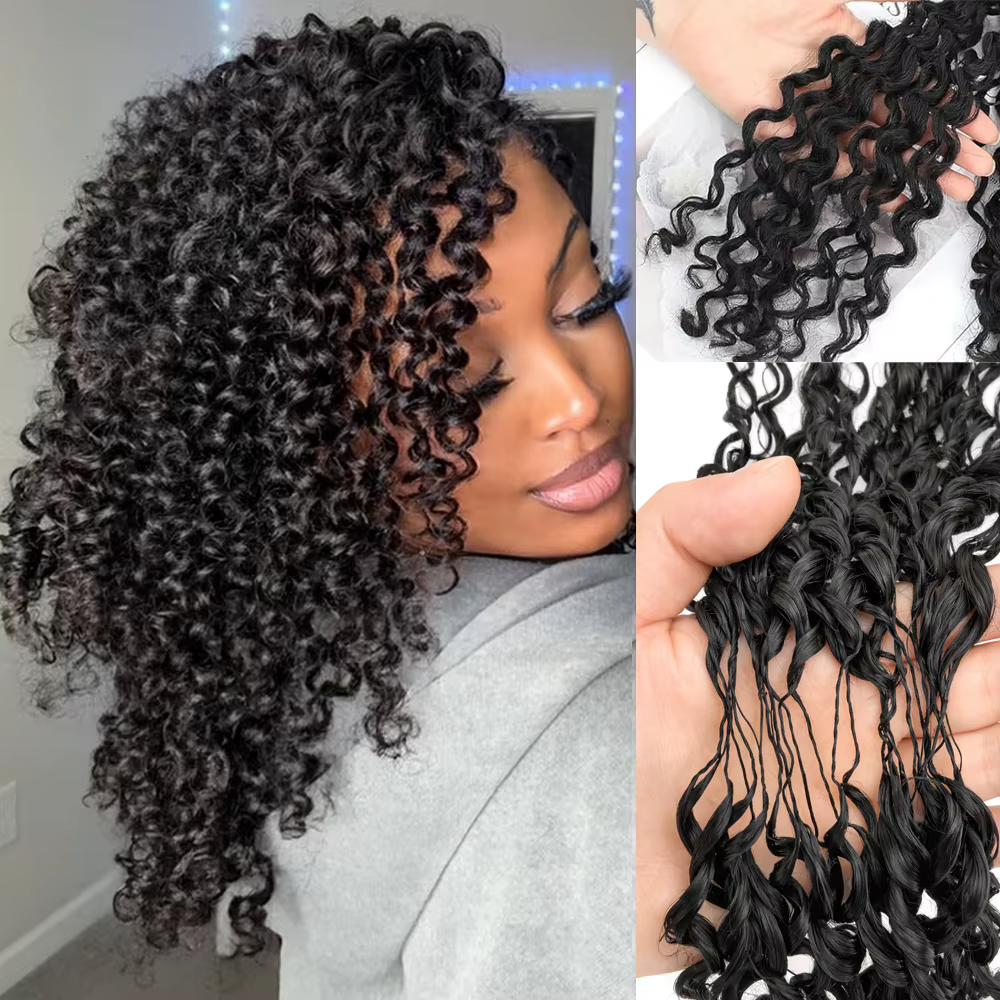 Extensions de cheveux humains brésiliens 12A, bouclés en petites spirales, bouclés crépus, pour tiss
