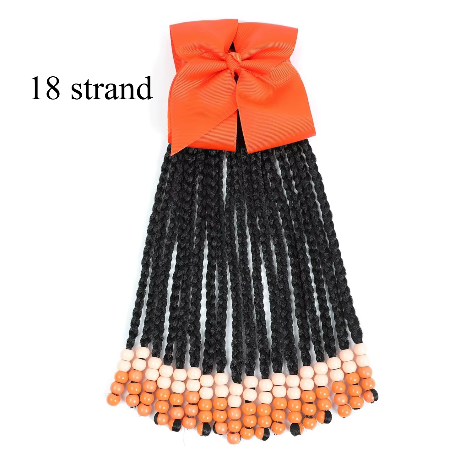 Extension queue de cheval pour enfants avec boîte de perles, tresses 19/18 brins, postiches synthéti