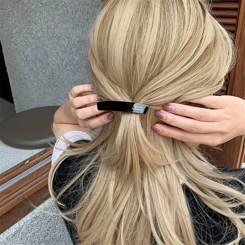 Pince à cheveux en acétate, Barrettes géométriques colorées élégantes, épingle à cheveux, accessoire