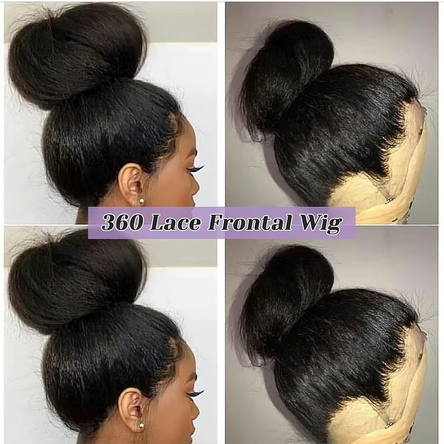 Perruque Lace 360 à densité 220% avec cordon de serrage invisible, cheveux humains raides crépus, co