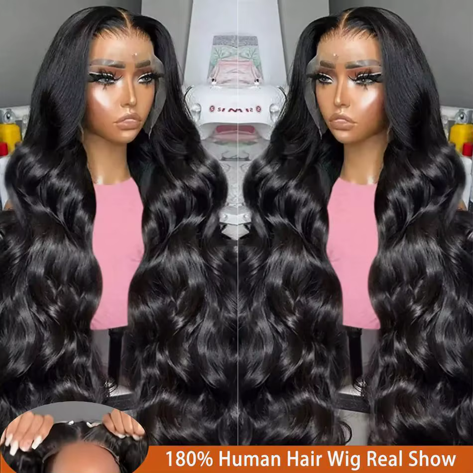 Perruque Lace Frontale Body Wave 13x6 HD en Cheveux Humains Naturels, Perruques Lace Front 13x4 Tran