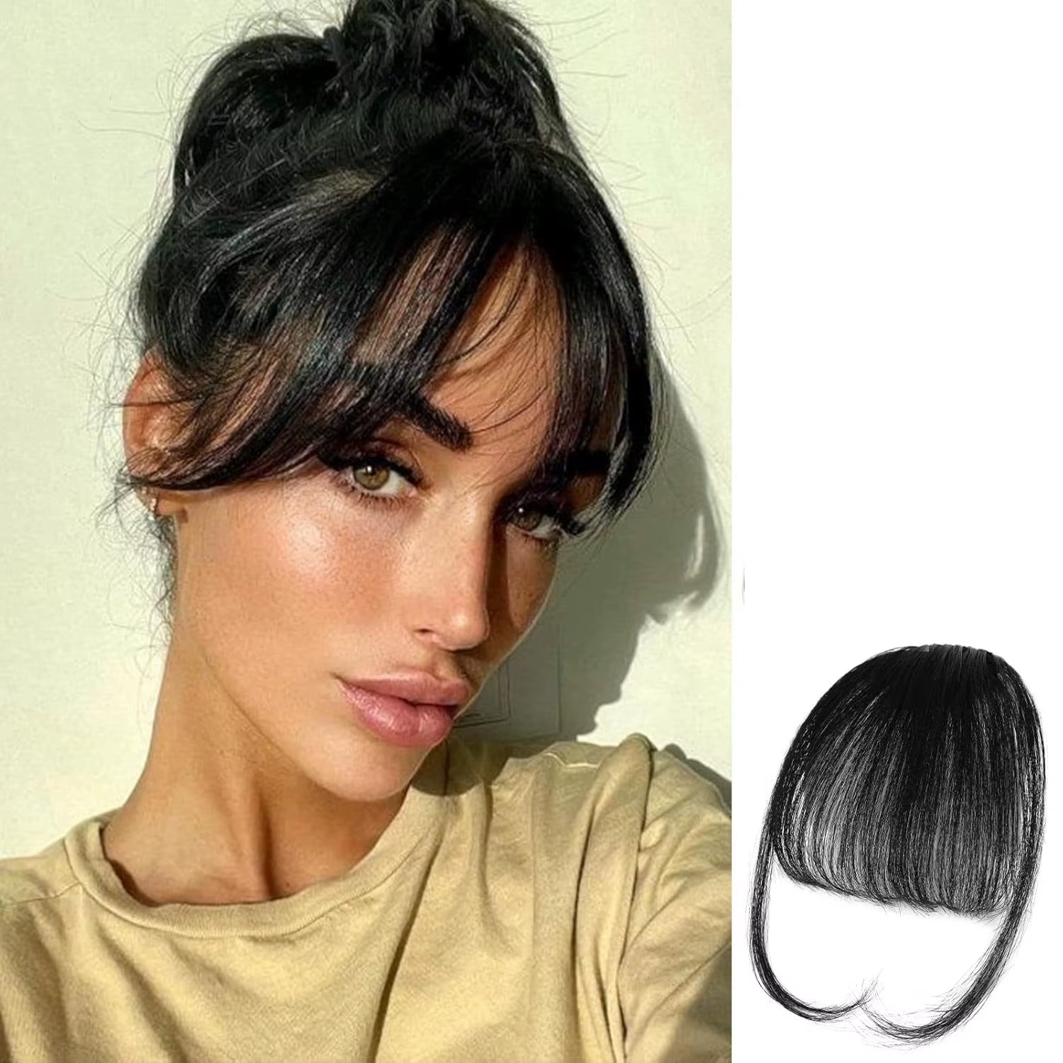 100% cheveux humains frange Extension à clipser franges avant postiches Air frange accessoires de ch