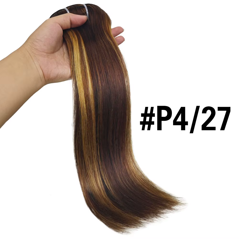 Clip dans les Extensions de cheveux vrais cheveux humains blanchiment Blonde pince dans les Extensio