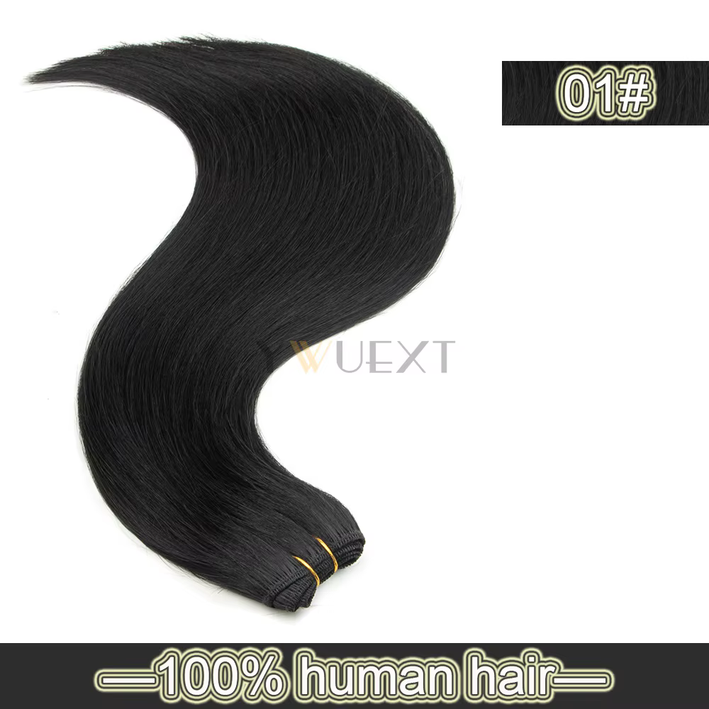 Tissage en lot naturel Remy lisse blond 12-24 pouces, Extensions de cheveux à coudre, 50 g/paquet