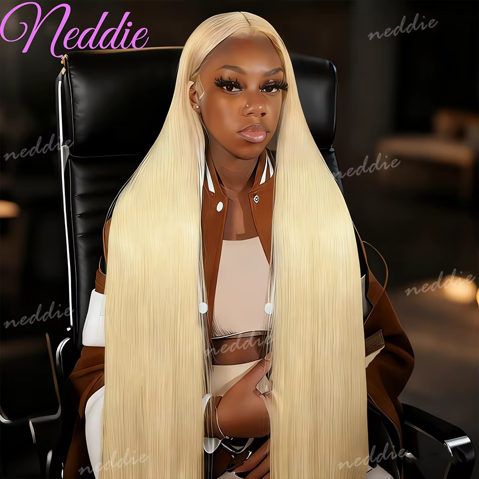 Perruque Blonde Lisse 613 HD Lace Frontale 13x6 13x4 Transparente Brésilienne Lisse Lace Front Wigs 