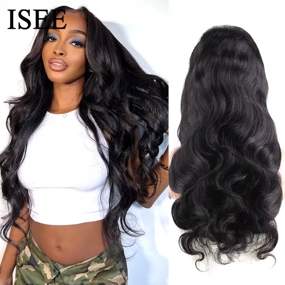 ISEE HAIR-Perruques de cheveux humains Body Wave péruviens pour femmes, perruques en forme de U, per