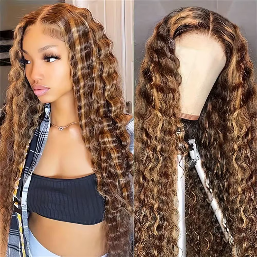 Perruque de Cheveux Naturels Bouclés, avec Dentelle Transparente HD, 13x6, 13x4, 30 Pouces