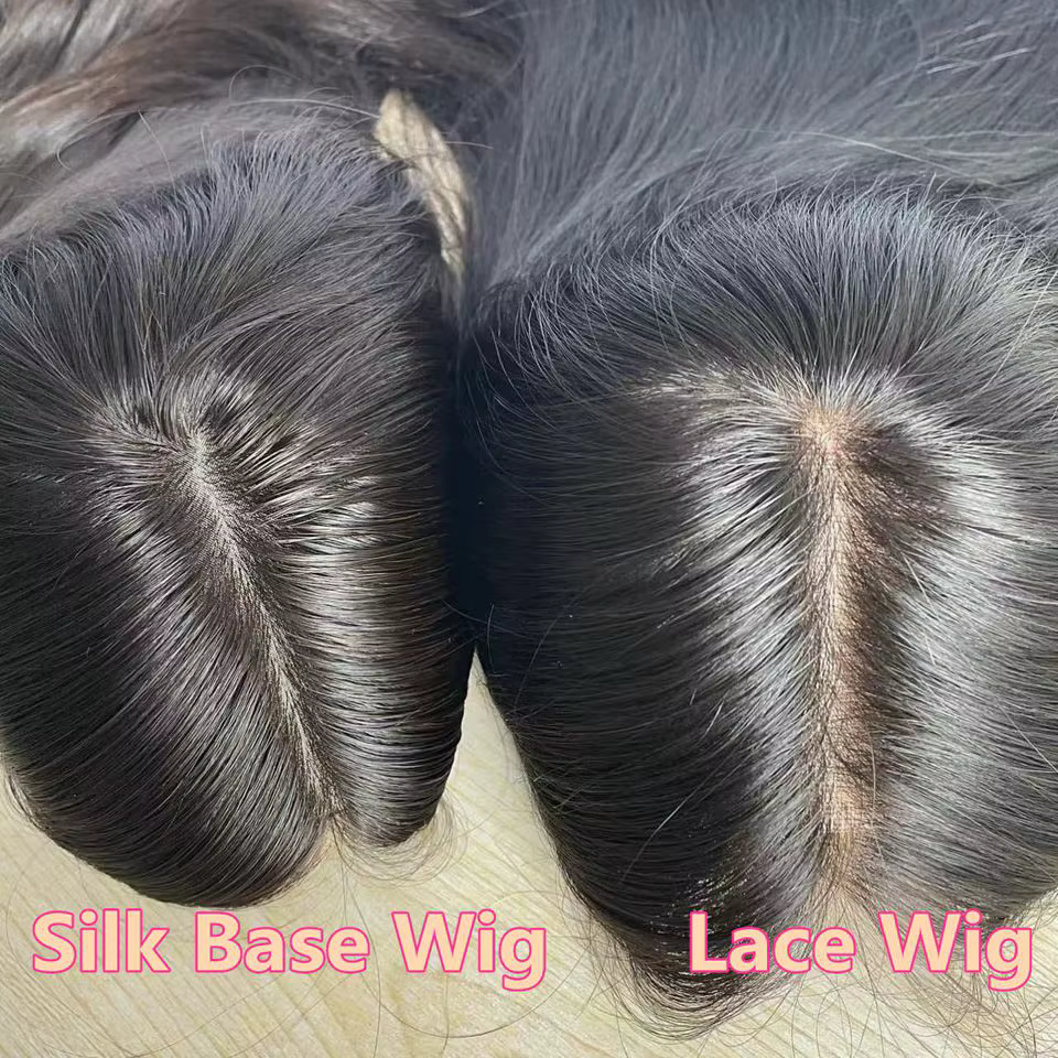 Perruques de cheveux humains avant de dentelle de coupe en couches brun foncé avec des franges pour
