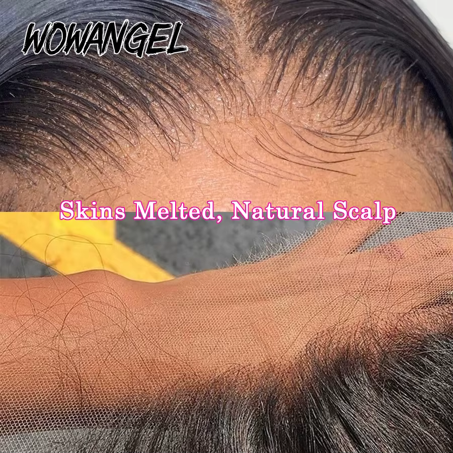 WOW ANGE-Perruque Brésilienne Naturelle Lisse, Cheveux Humains, 13x4, 13x6, HD, 5x5, 6x6, Partie Lib
