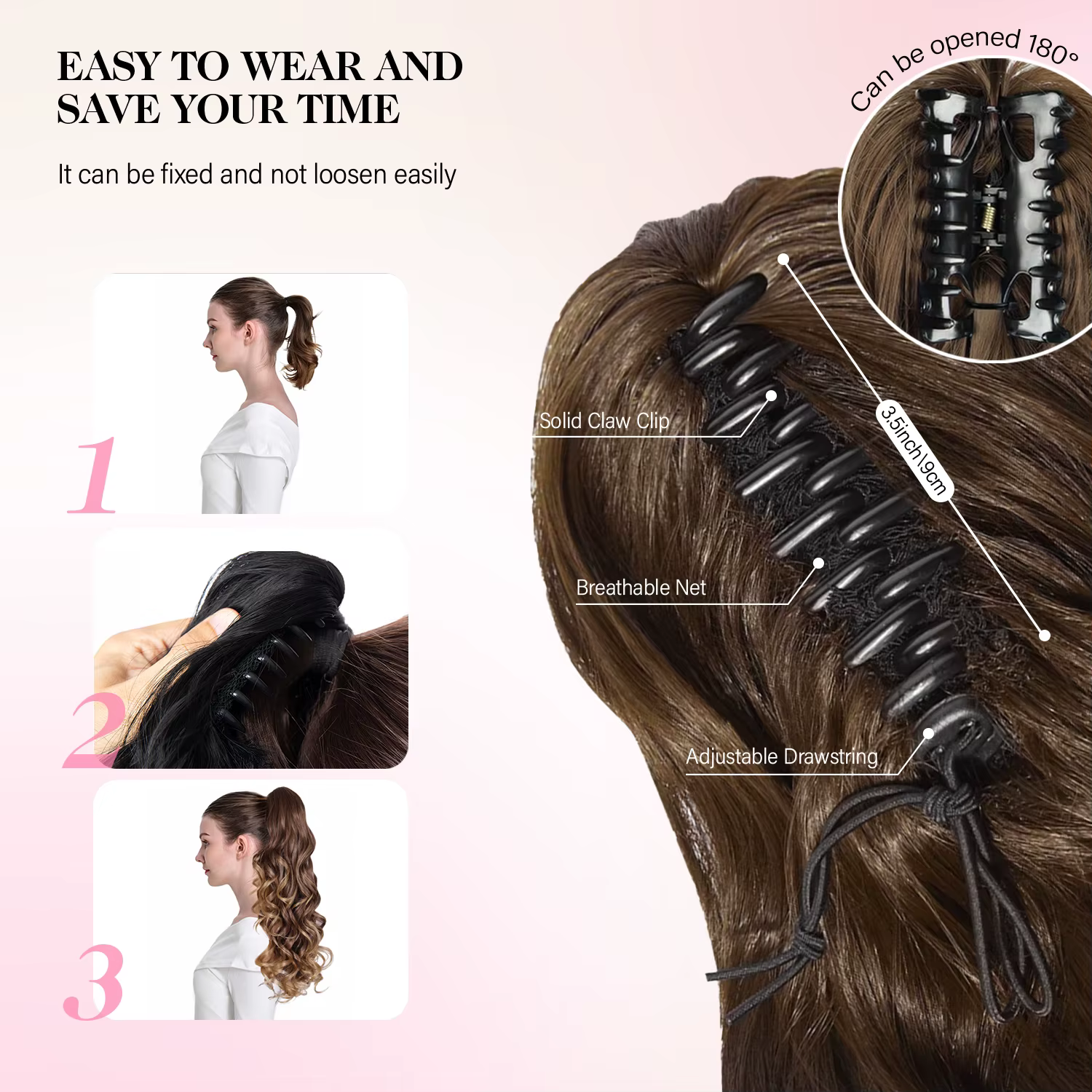 Extensions capillaires synthétiques bouclées et ondulées de 12 pouces, postiche courte et moelleuse