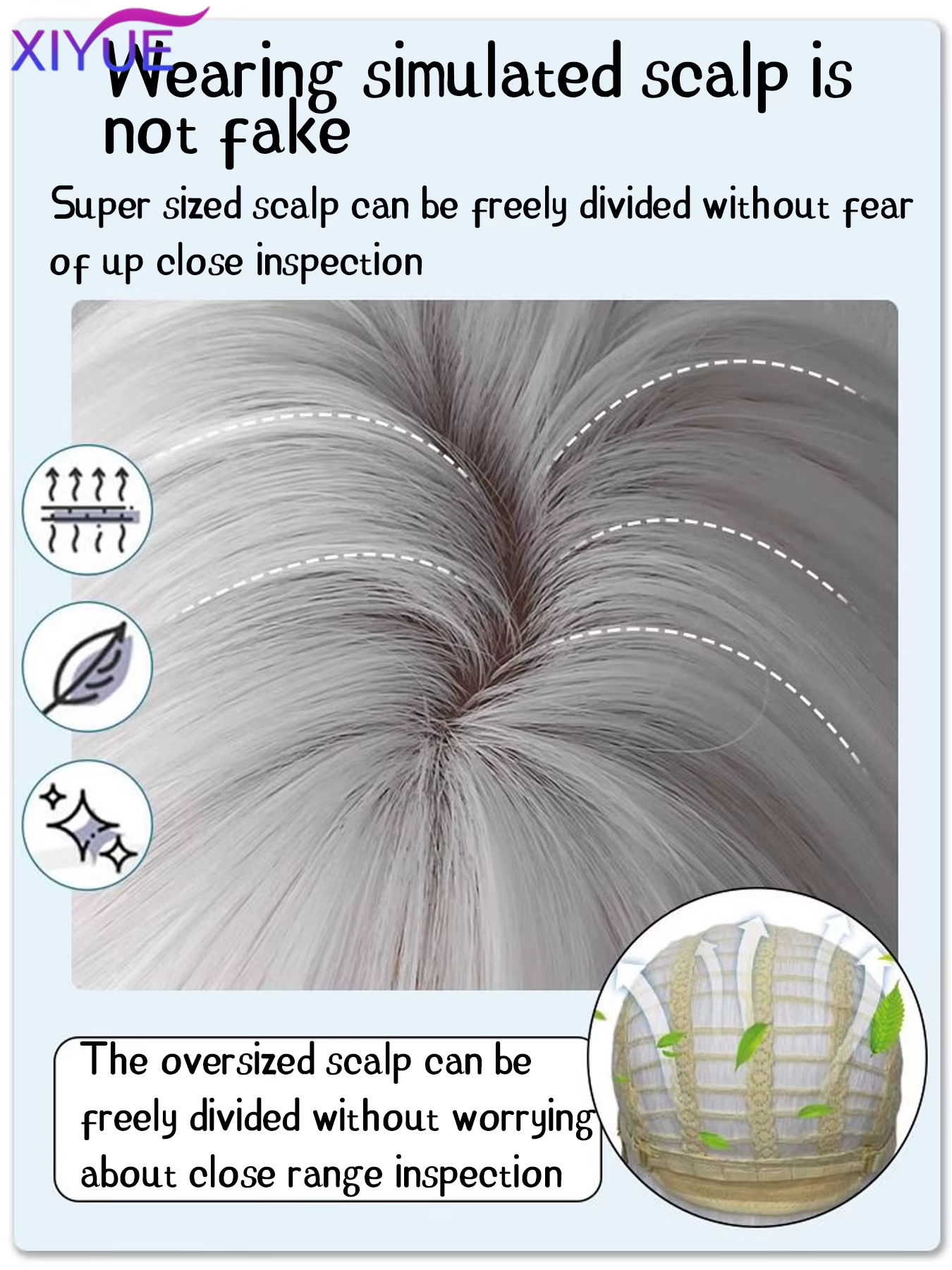XIYUE – perruques synthétiques longues et lisses blanches pour femmes, faux cheveux colorés de fête 