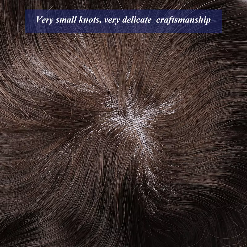 Prothèse capillaire pour hommes Mono perruque pour hommes perruques de cheveux naturels pour hommes