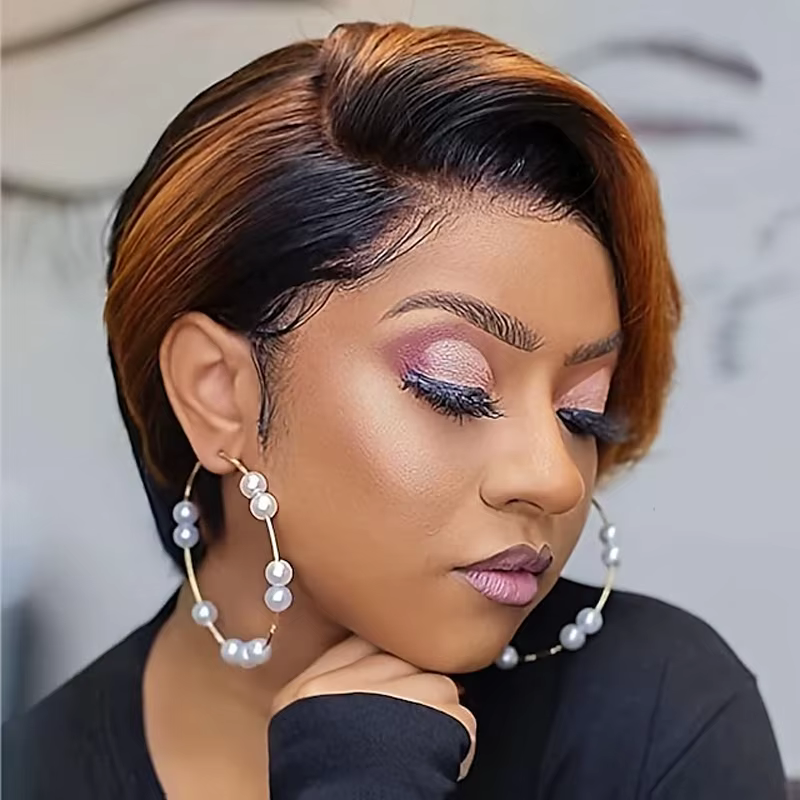 HAIRJOY – perruque synthétique courte et lisse pour femmes africaines