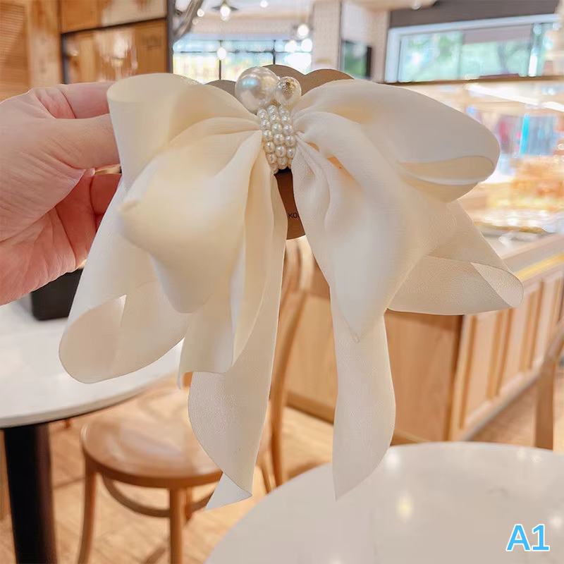 Pince à Cheveux Élégante en Satin de Couleur Unie pour Fille, Ruban à la Mode, Simple, Épingle à Res