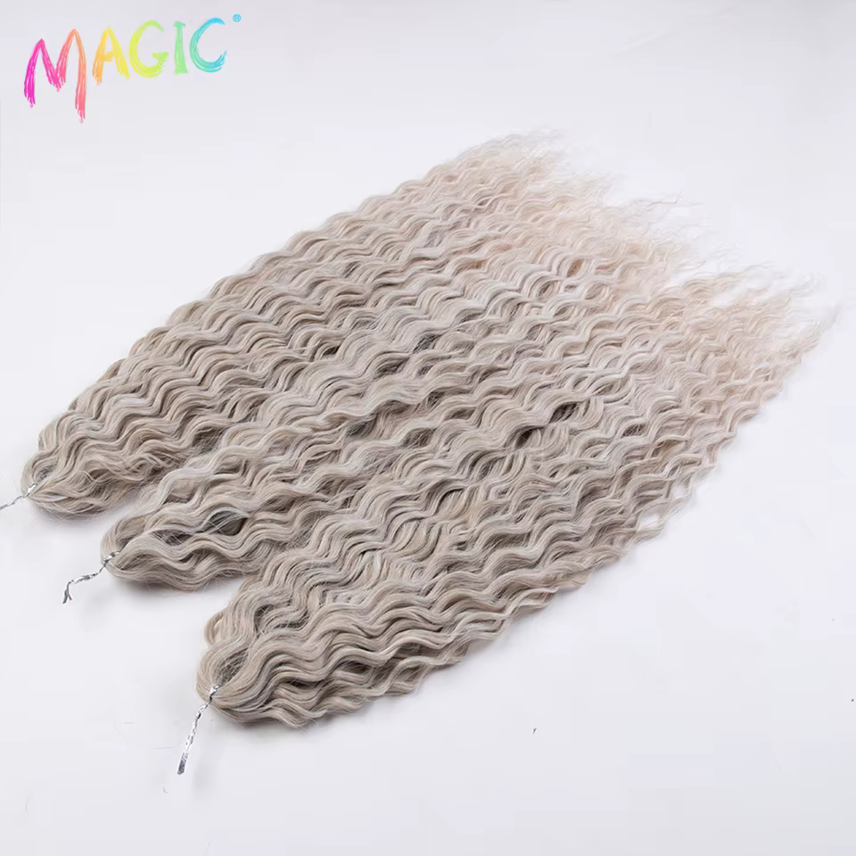Magique Ariel Curl cheveux vague d'eau torsion Crochet cheveux synthétique tresse cheveux Ombre Blon