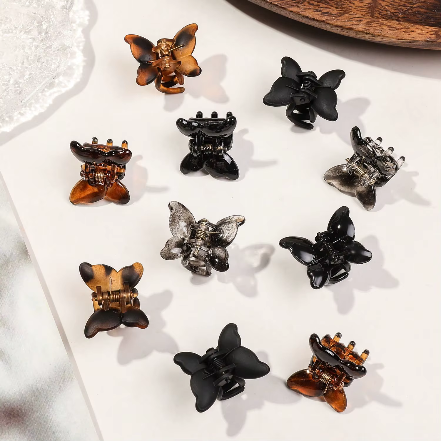 Ensemble de Mini pinces à cheveux papillon pour femmes et filles, 10 pièces, forte adhérence pour ch