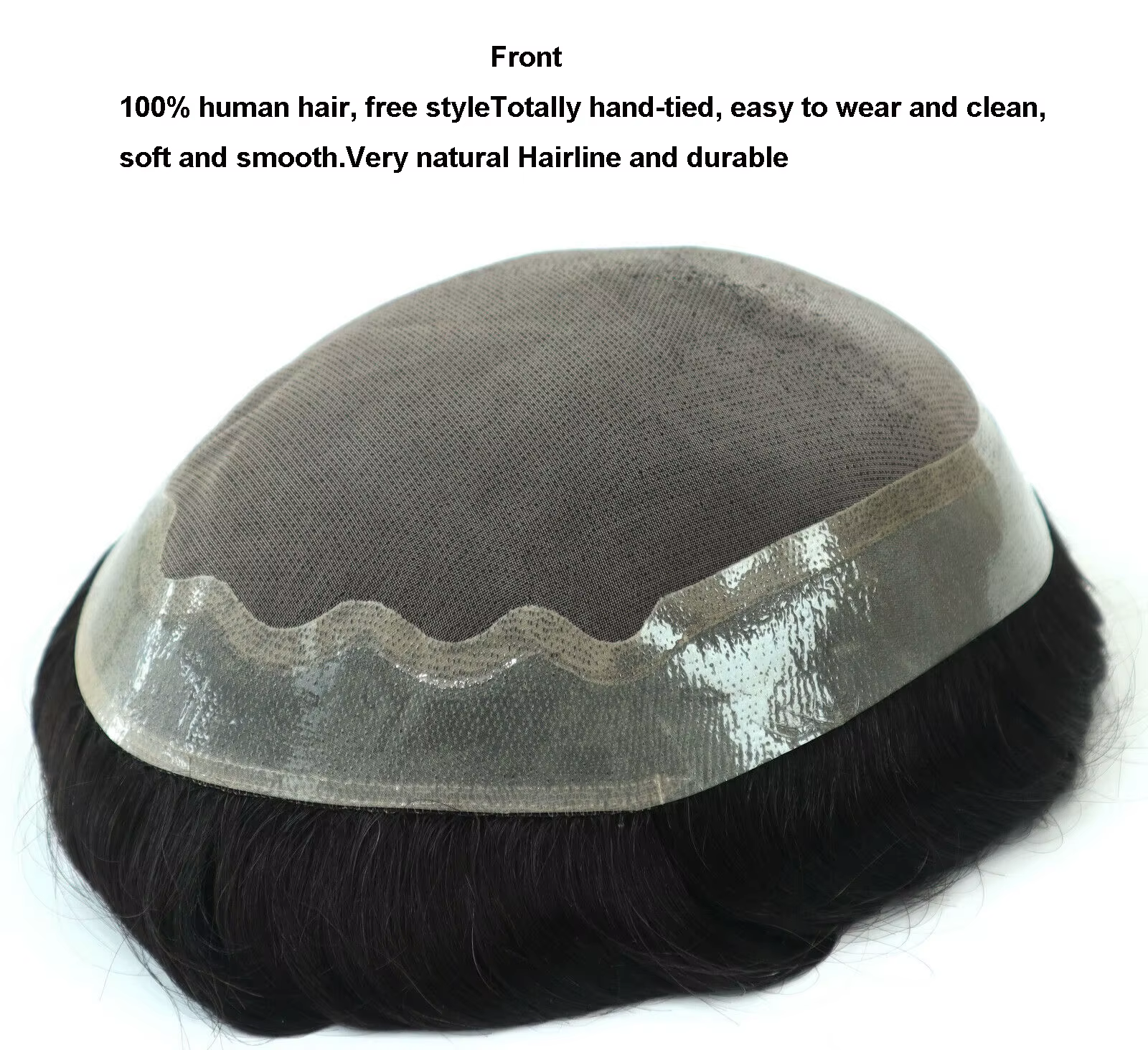 Perruques de prothèse capillaire pour hommes, Toupet masculin en PU fin mono et doux, Système de che