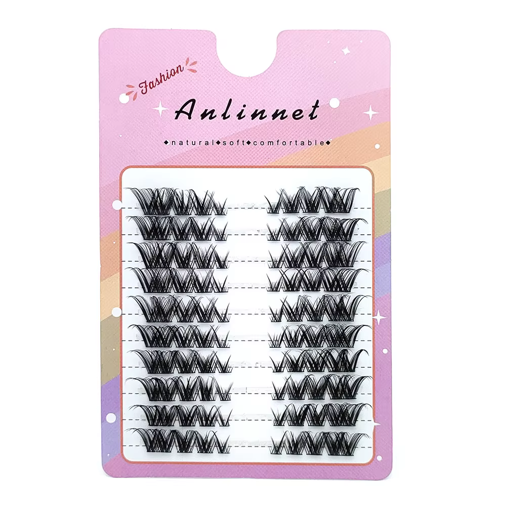 Fox faux cils 1 boîte de 80 faisceaux Mink extensions de cils rouleau naturel faux cils 3D russe 8 -