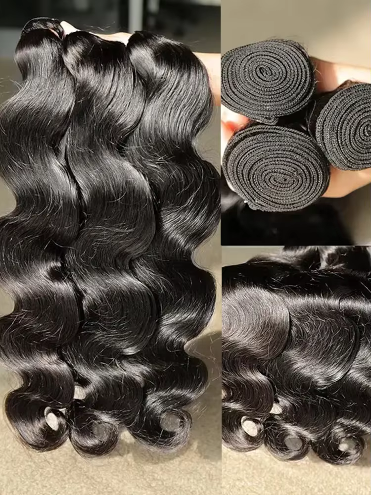 Extensions de cheveux naturels brésiliens 12A, 40 pouces, ondulés, 3 ou 4 paquets, cheveux Remy, ond