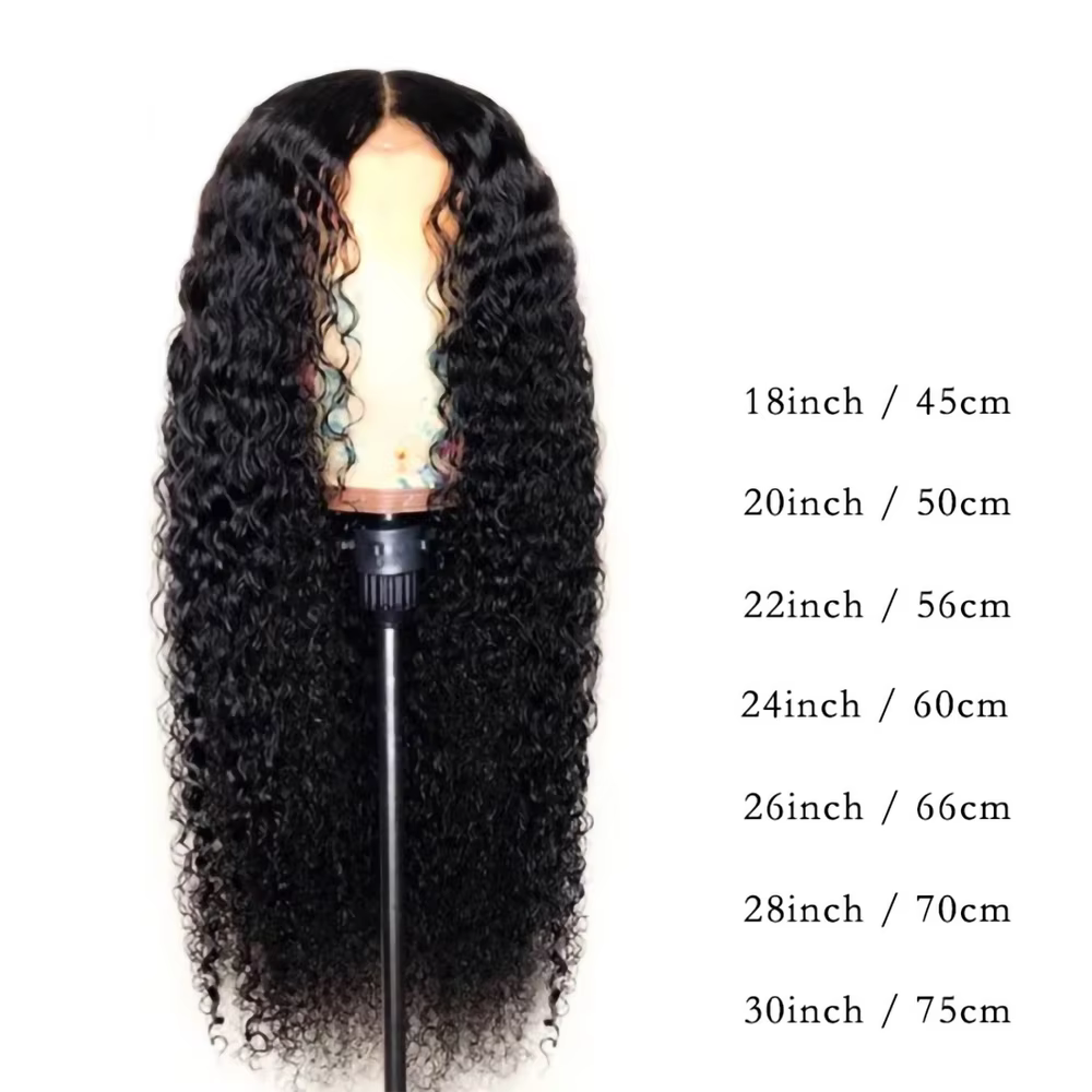 Perruque synthétique noire longue de 18 à 30 pouces, perruques crépues bouclées, mécanisme complet, 