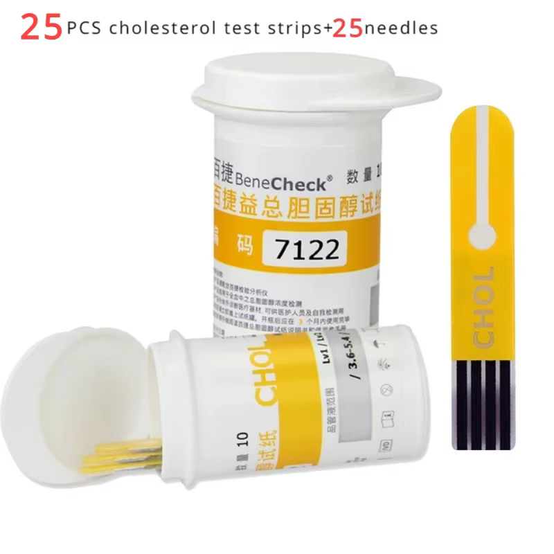 Bandelettes de test de cholestérol BeneCheck 25 pièces pour les tests de santé à domicile