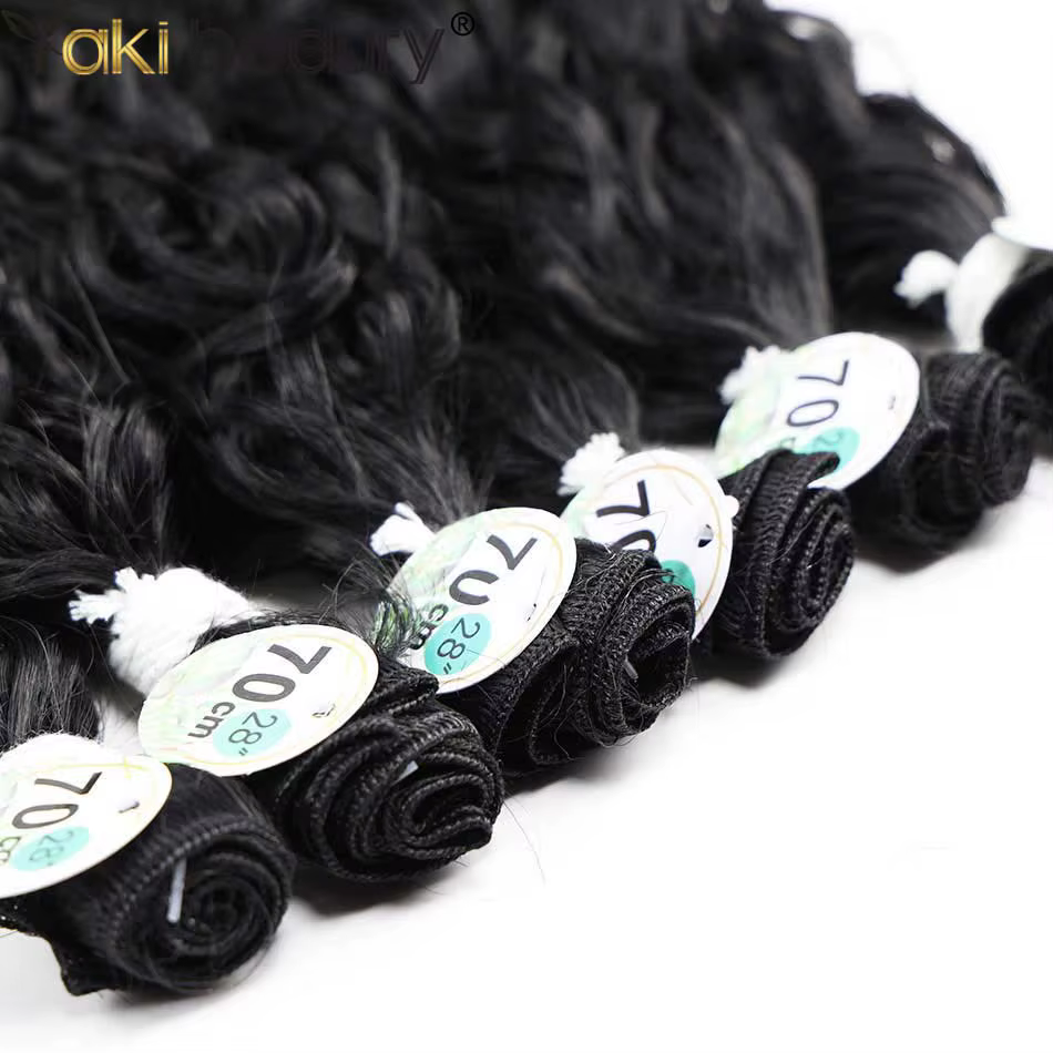 Mèches synthétiques bouclées et crépues, tissage de cheveux longs Jerry Anjo Plus, Extensions capill
