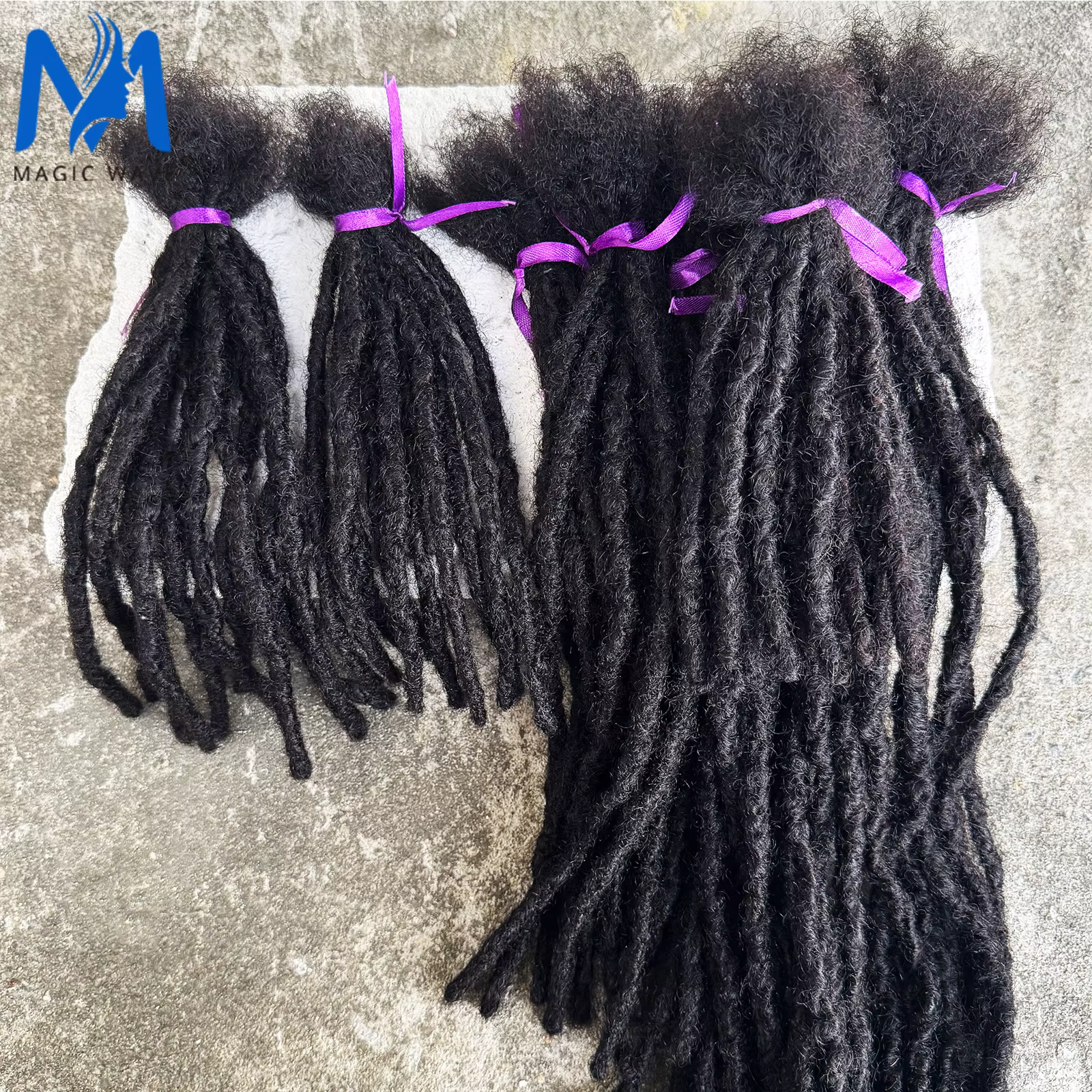 100% Extension Loc faite à la main cheveux humains à la main 50 brins 6-20 pouces Extension de cheve