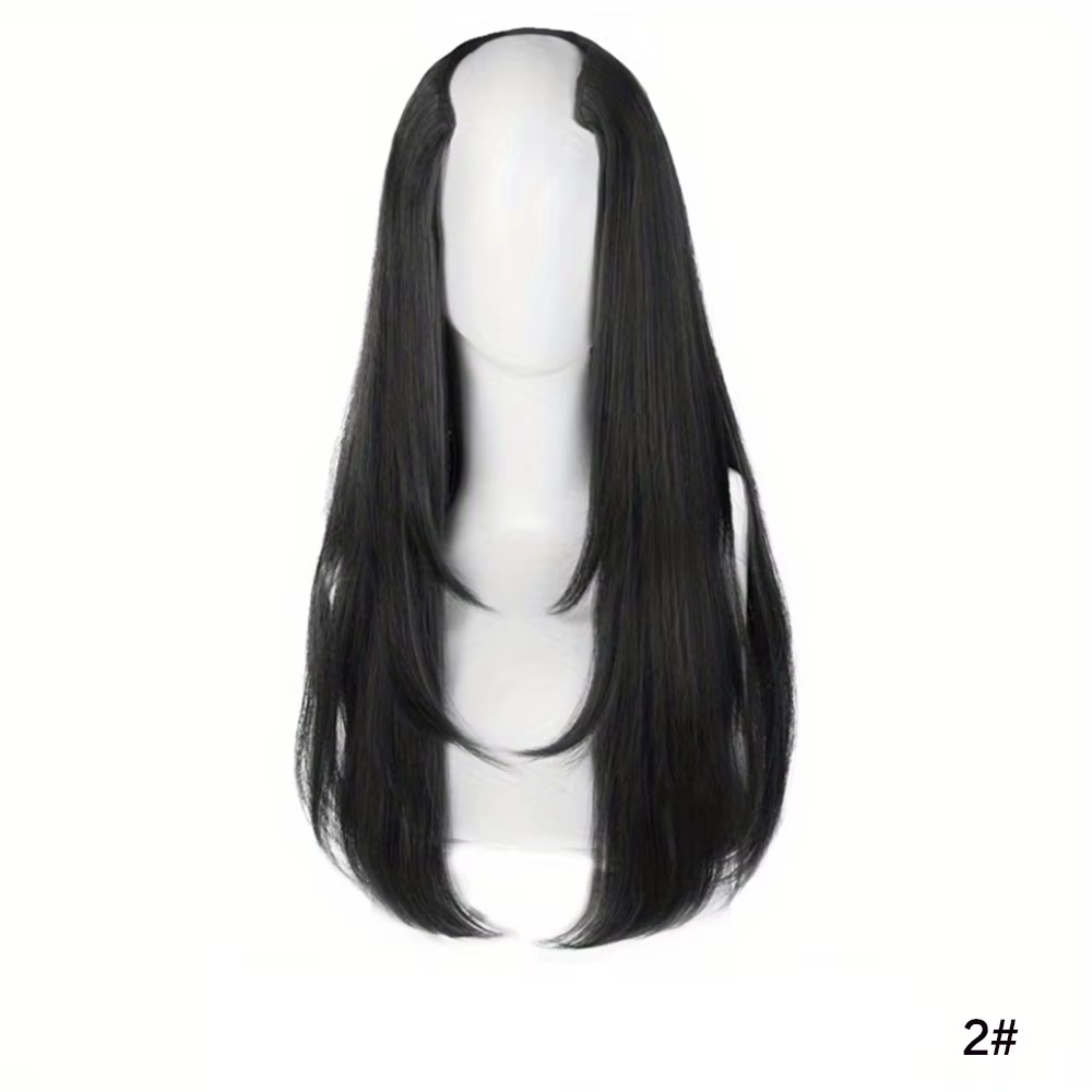 Perruques synthétiques longues pour femmes de 18/22/24 pouces, extensions de cheveux synthétiques lo