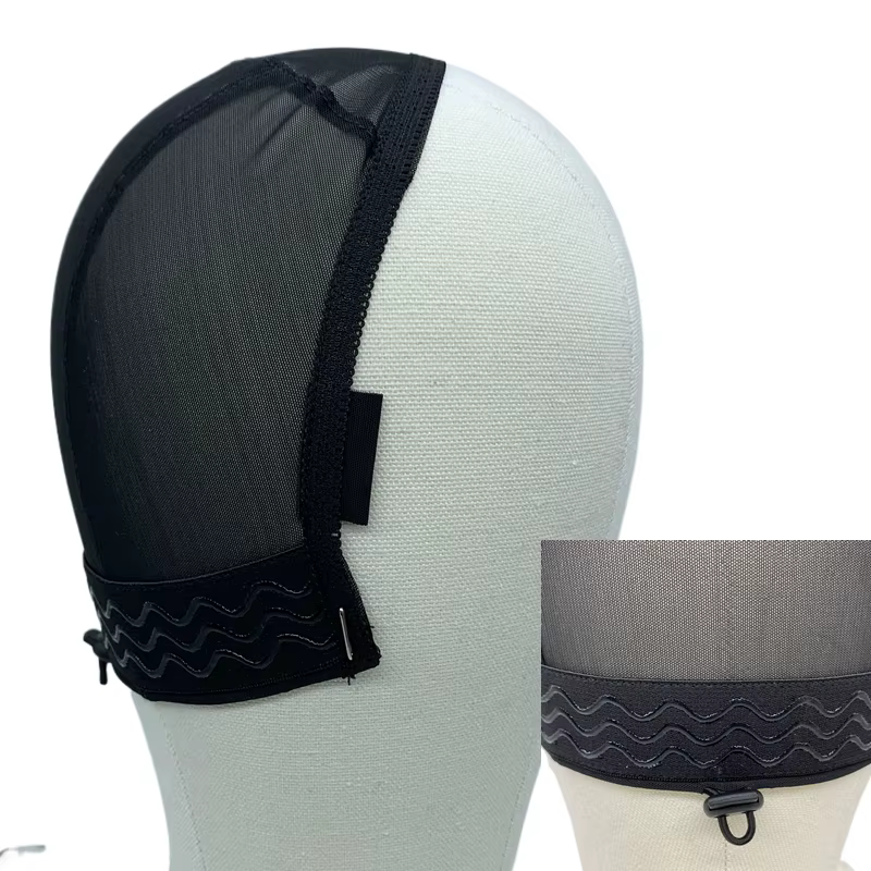 Bonnet de perruque Lace avant 13x4 pouces, bonnet de perruque réglable avec cordon de serrage, bande