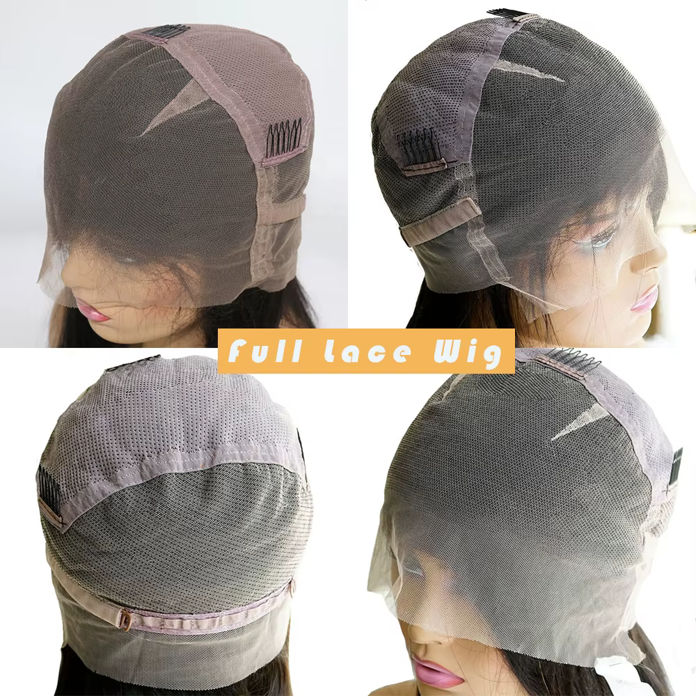 Perruques Full Lace en Cheveux Humains, Couleur Noir Naturel, Ondulées, Transparentes, Sans Colle, P