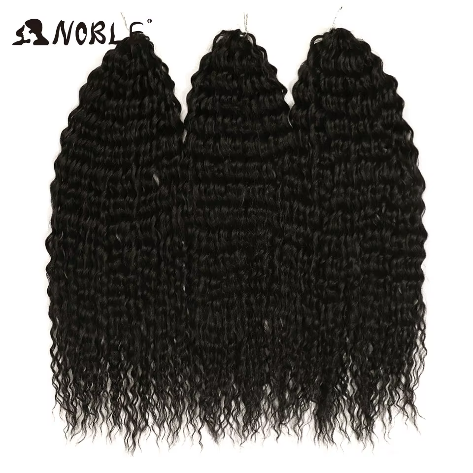 Noble cheveux synthétiques 24 pouces vague d'eau tressage Extensions de cheveux Ombre miel blond vag