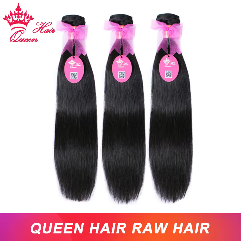 Queen Hair Raw Straight Hair 100% Human Hair Unprocessed Raw Hair Bundles Weave Extension Vietnamese