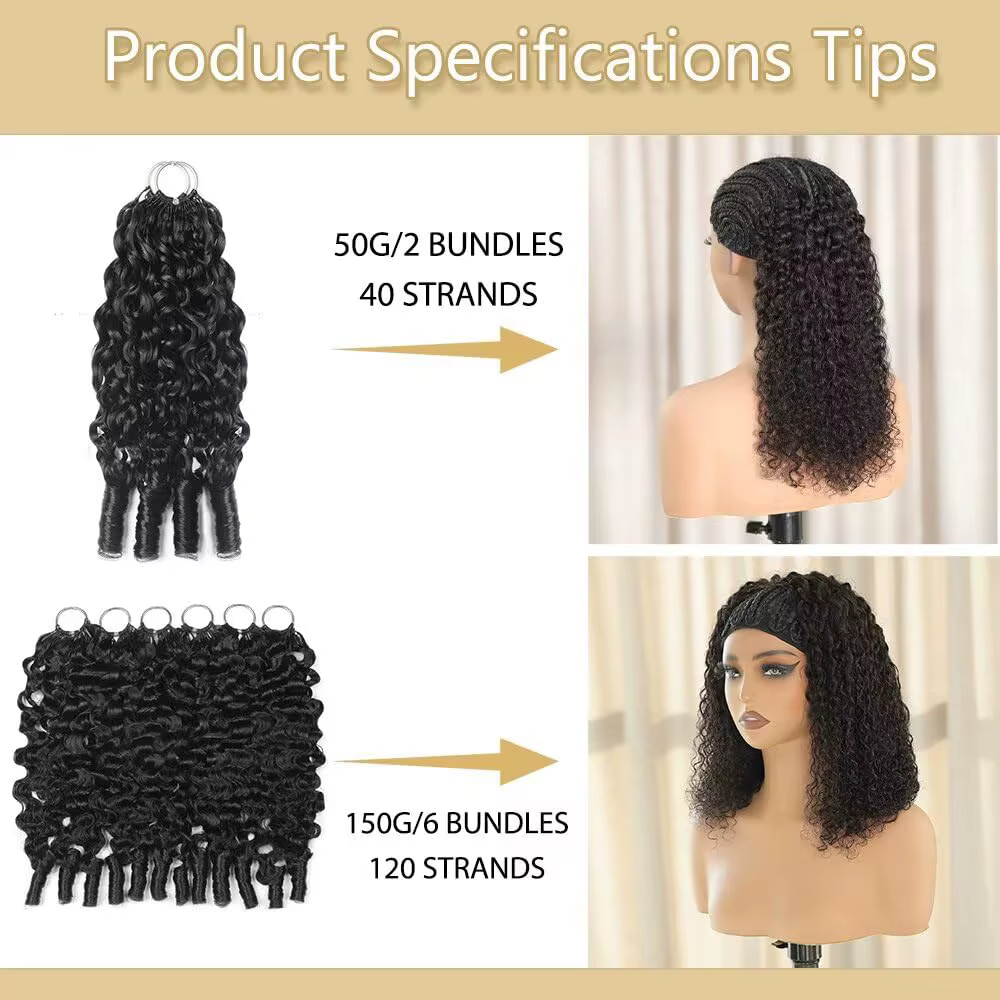 Cheveux humains bouclés birmanes pour crochet, 30 pouces, 120g, pré-séparés, pour femmes noires, lot