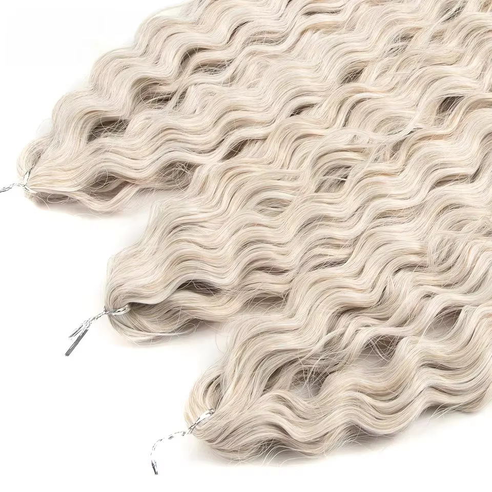 Ariel synthétique torsion Crochet cheveux 22 pouces 300g vague d'eau Extensions de cheveux Ombre Blo