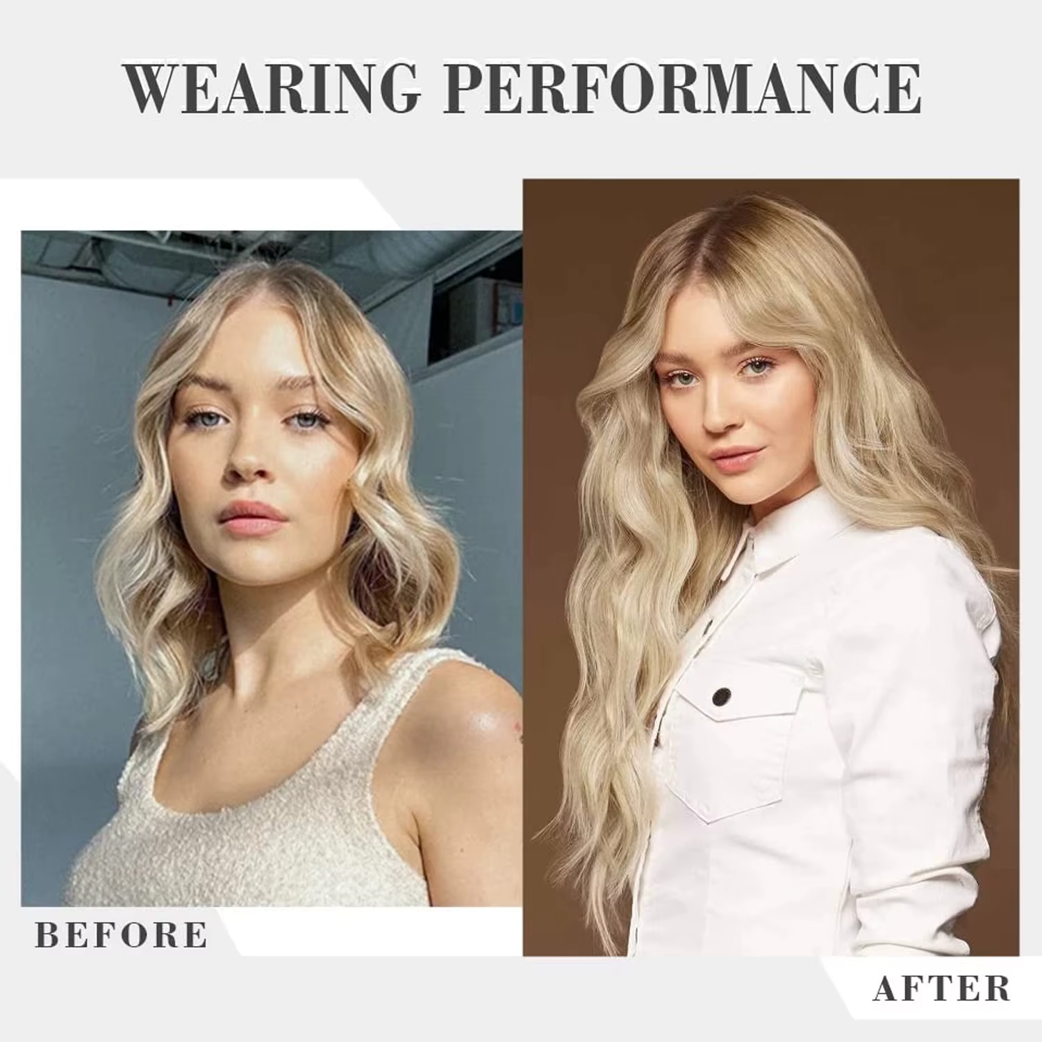 Extensions capillaires synthétiques à clips, 7 pièces, tête complète de 22 pouces, longues, bouclées