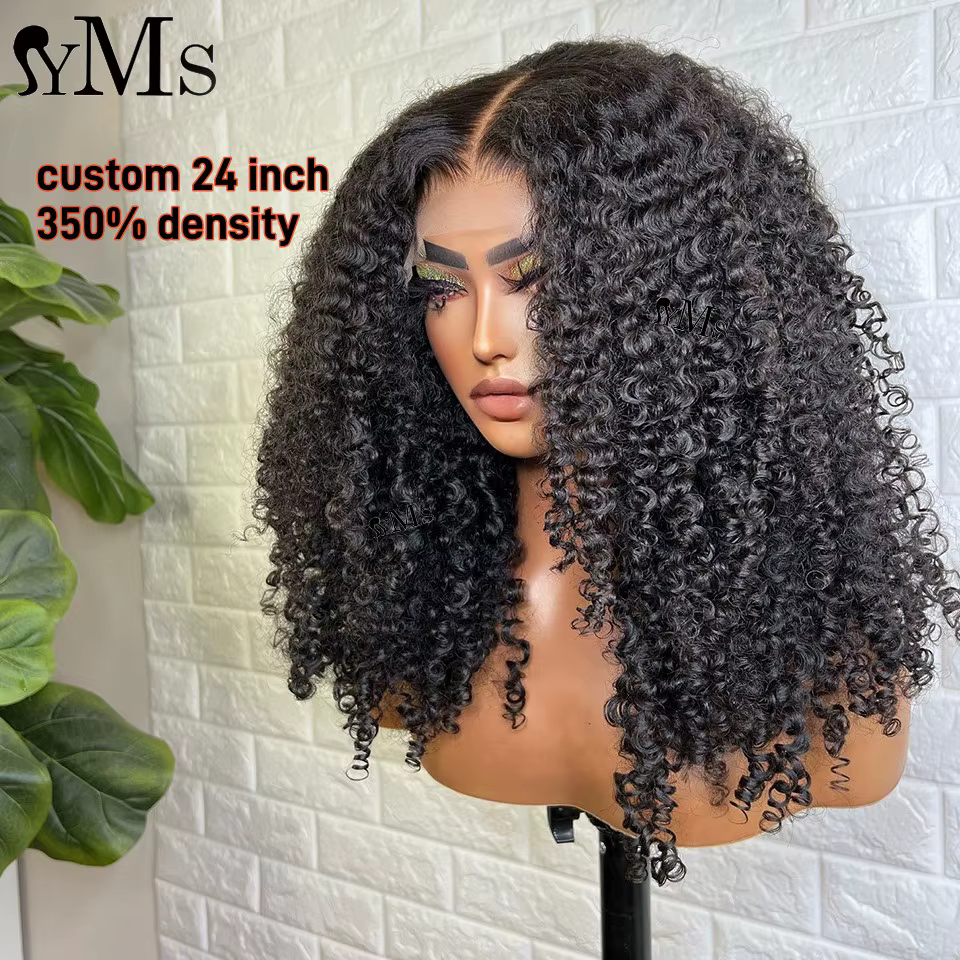 Elite-Perruque Lace Front Wig naturelle crépue bouclée pour femme, cheveux vierges, 13x6, pre-plucke