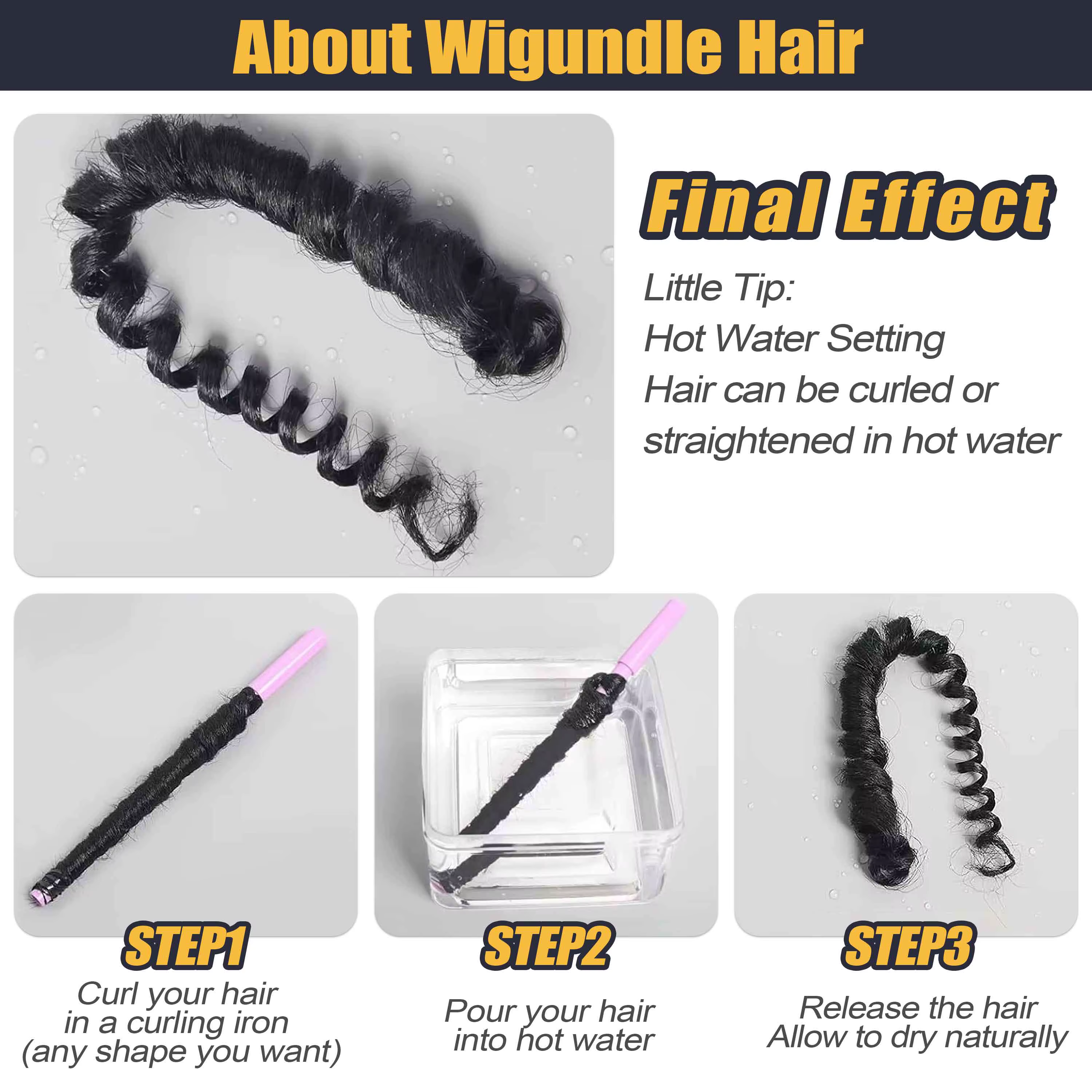 Wigundle Extensions de cheveux pour femmes boîte torsion tresses facile Crochet cheveux EZ pré-étiré