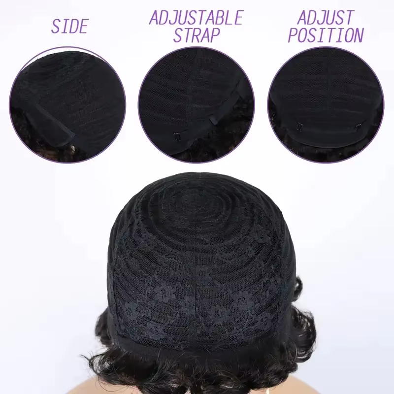Perruques coupe Pixie pour femmes, perruque brésilienne en cheveux humains, perruques courtes entièr