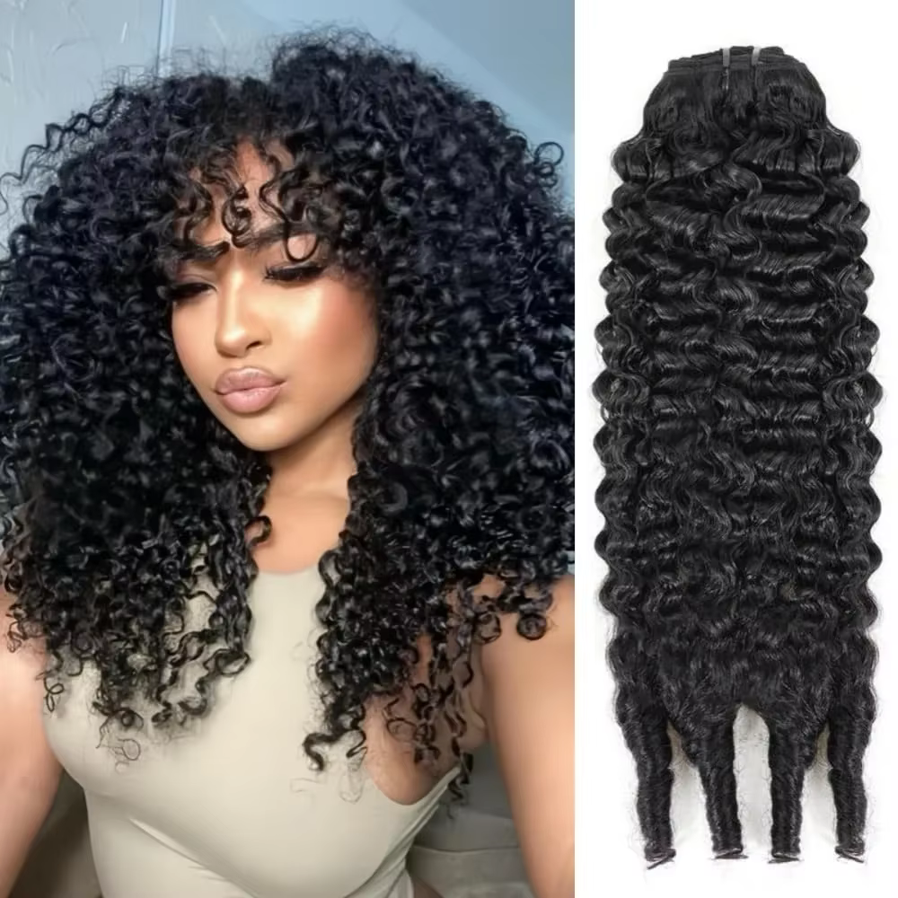 ISEE Hair Extensions de cheveux humains bruts vierges brésiliens, 3 paquets de mèches bouclées birma