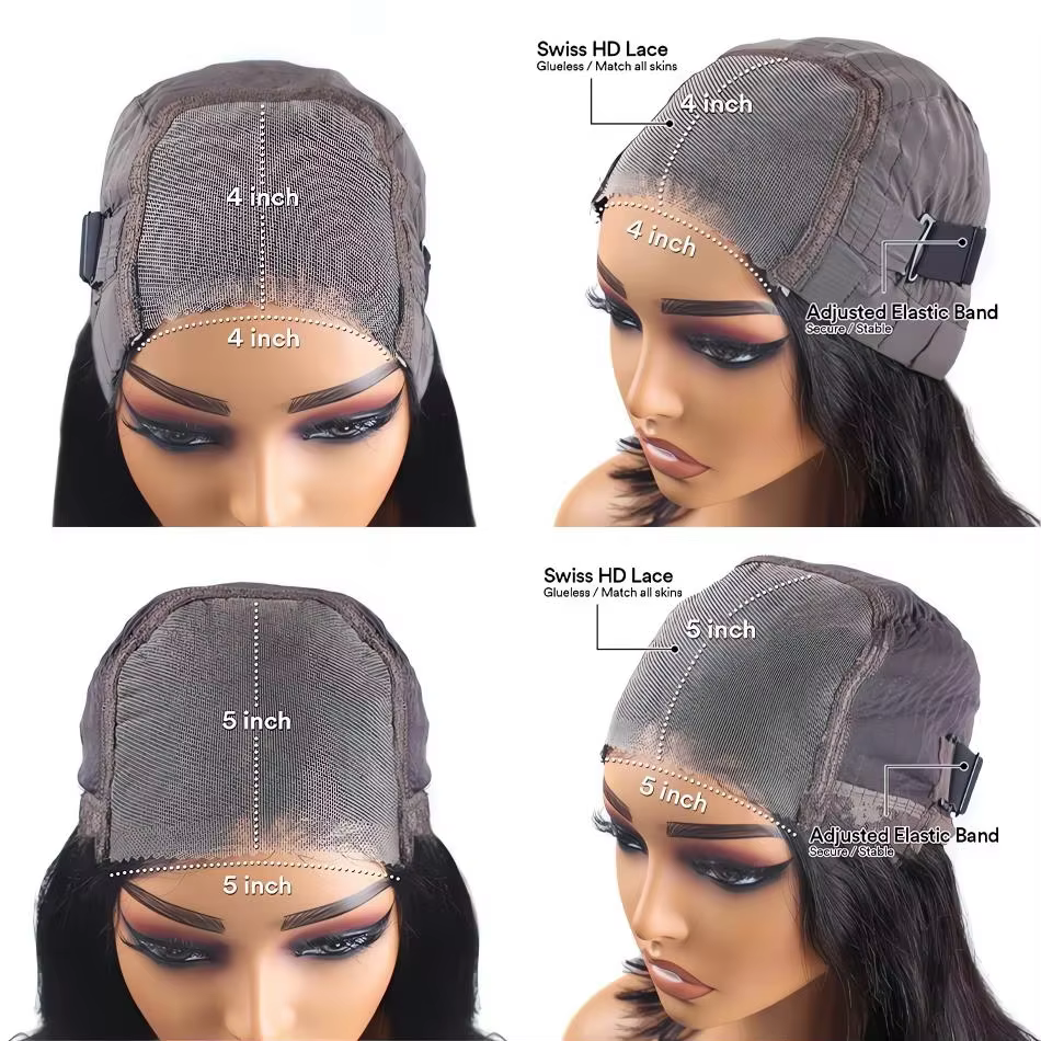 Perruque Bob 4x4 5x5 sans colle, prête à porter, en cheveux humains, ondulée, pré-épilée, sans ferme