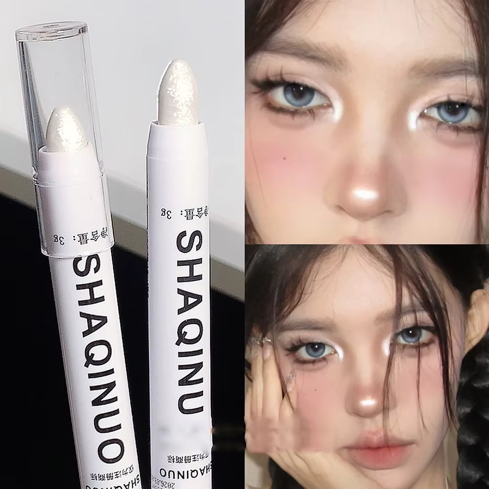 Stylo surligneur argenté scintillant, anciers de fard à barrage, eye-liner blanc, 256