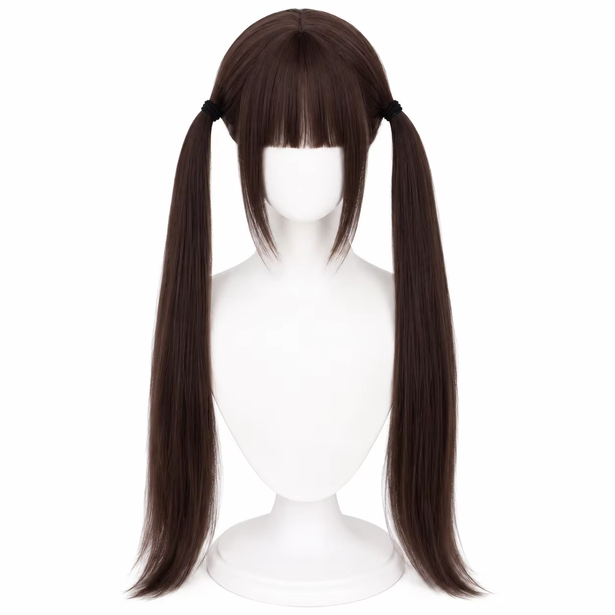 Perruque double queue de cheval longue et droite style High Tie Lolita Shao Luo JK pour filles, perr