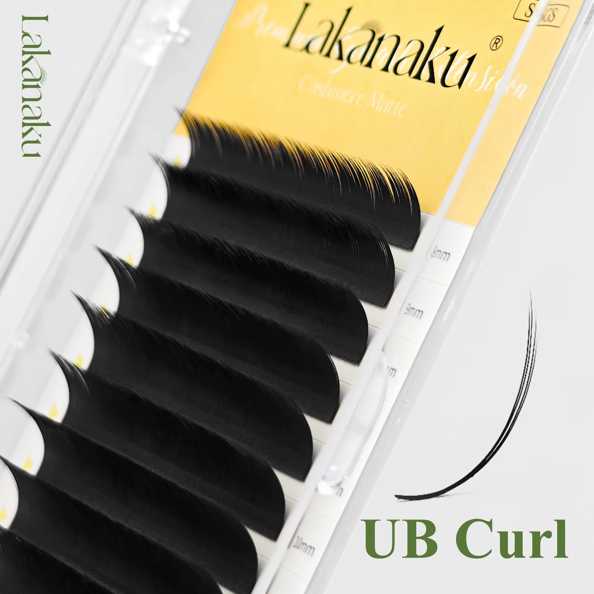 Cils en boucles LAKANAKU UB UC UJ Camellia avec adhésif, extensions de cils, éventails de volume rus