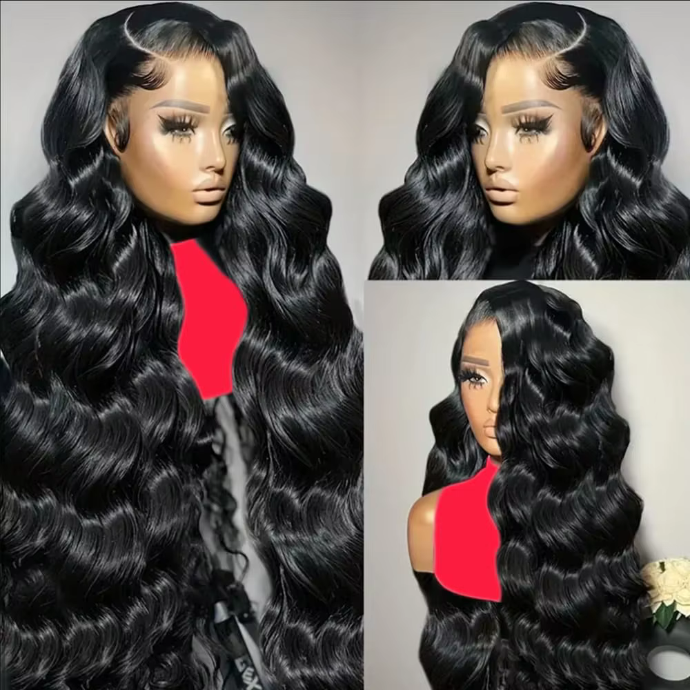 Perruque Lace Front Wig Body Wave 360 Naturelle, Cheveux Humains, 4x4, 13x4, 13x6 HD, 30, 32, 34 Pou