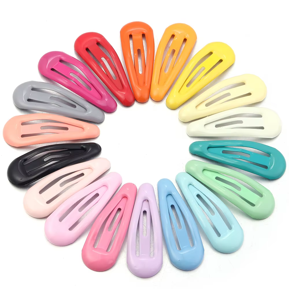 Pinces à cheveux BB colorées pour filles, 30 pièces, 3cm, épingle à cheveux en forme de goutte d'eau